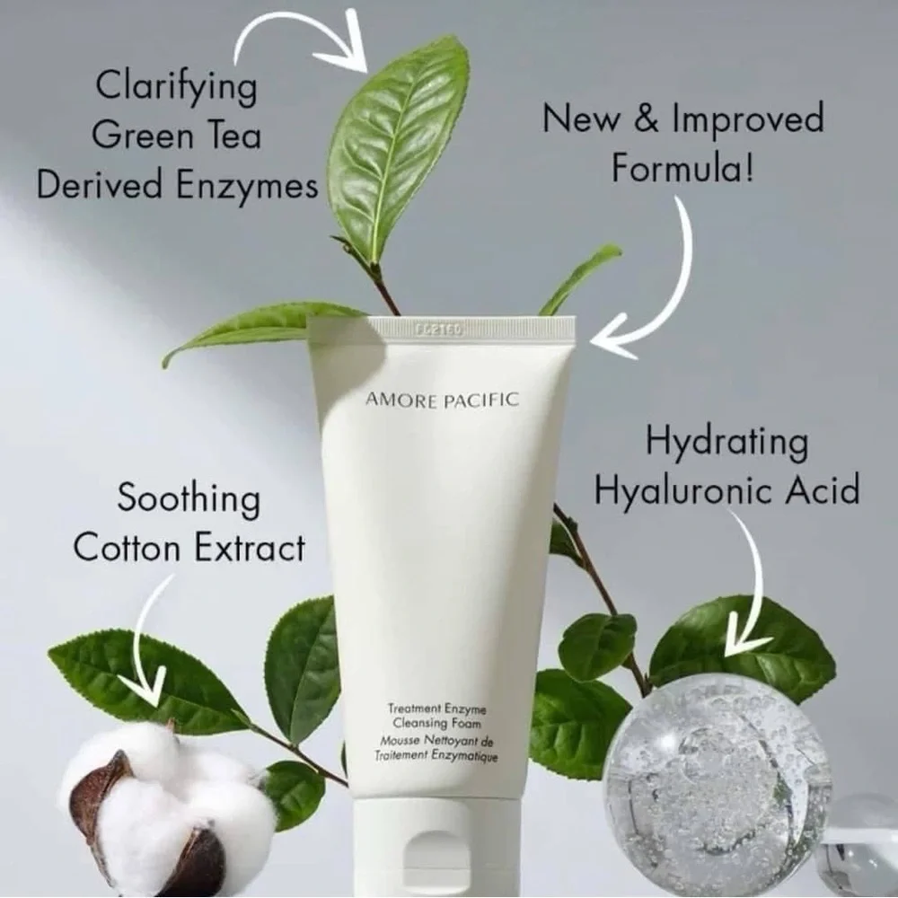 2 x Amore Pacific Treatment Enzyme Cleansing Foam DELUXE travel size 1 oz